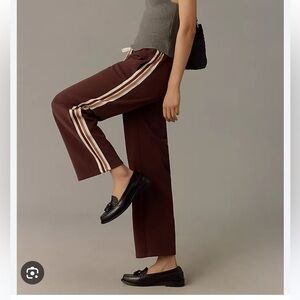 ANTHROPOLOGIE self contrast side stripe sweatpants